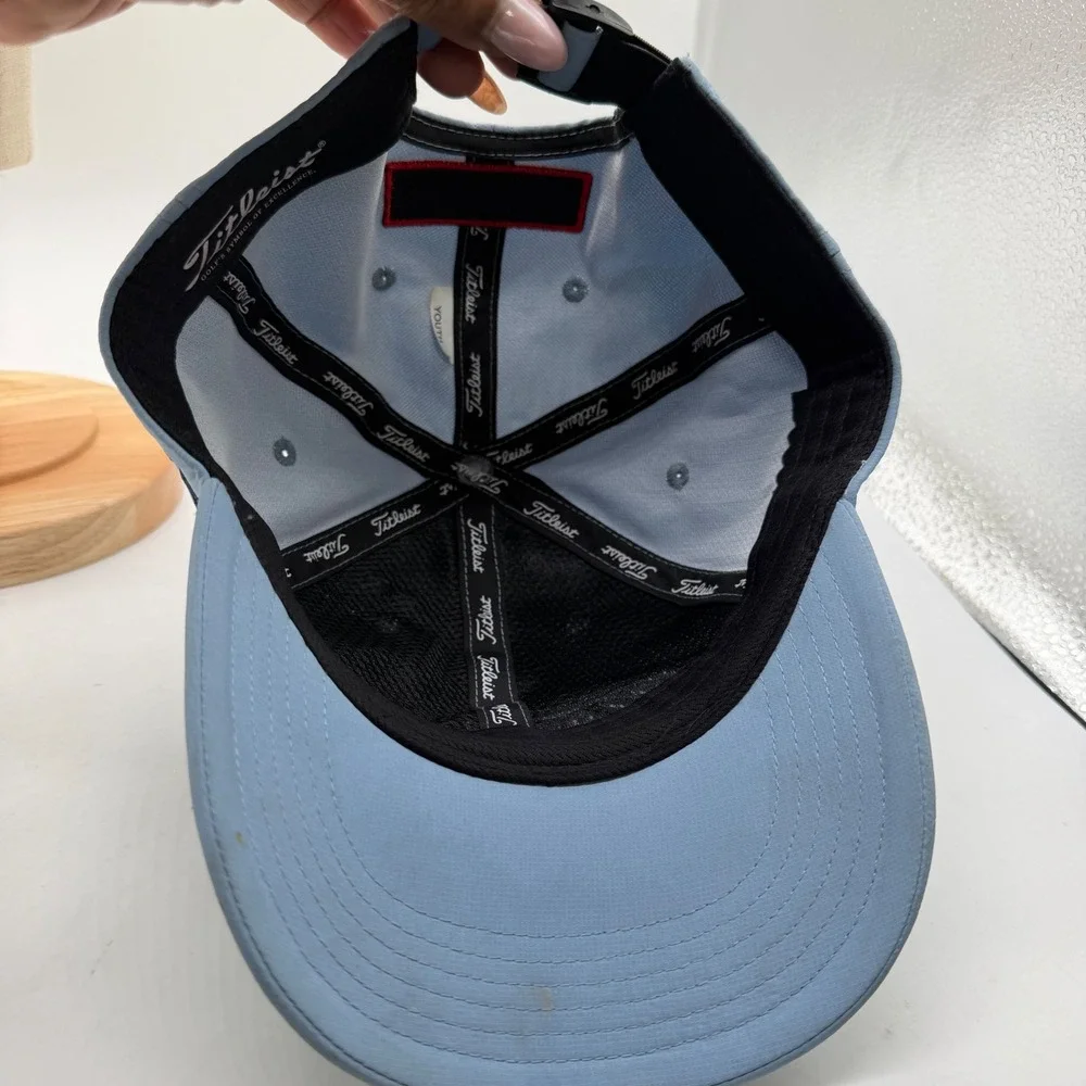 Titleist Youth Golf Hat Light Blue Pro V1 FootJoy Adjustable Performance Cap
